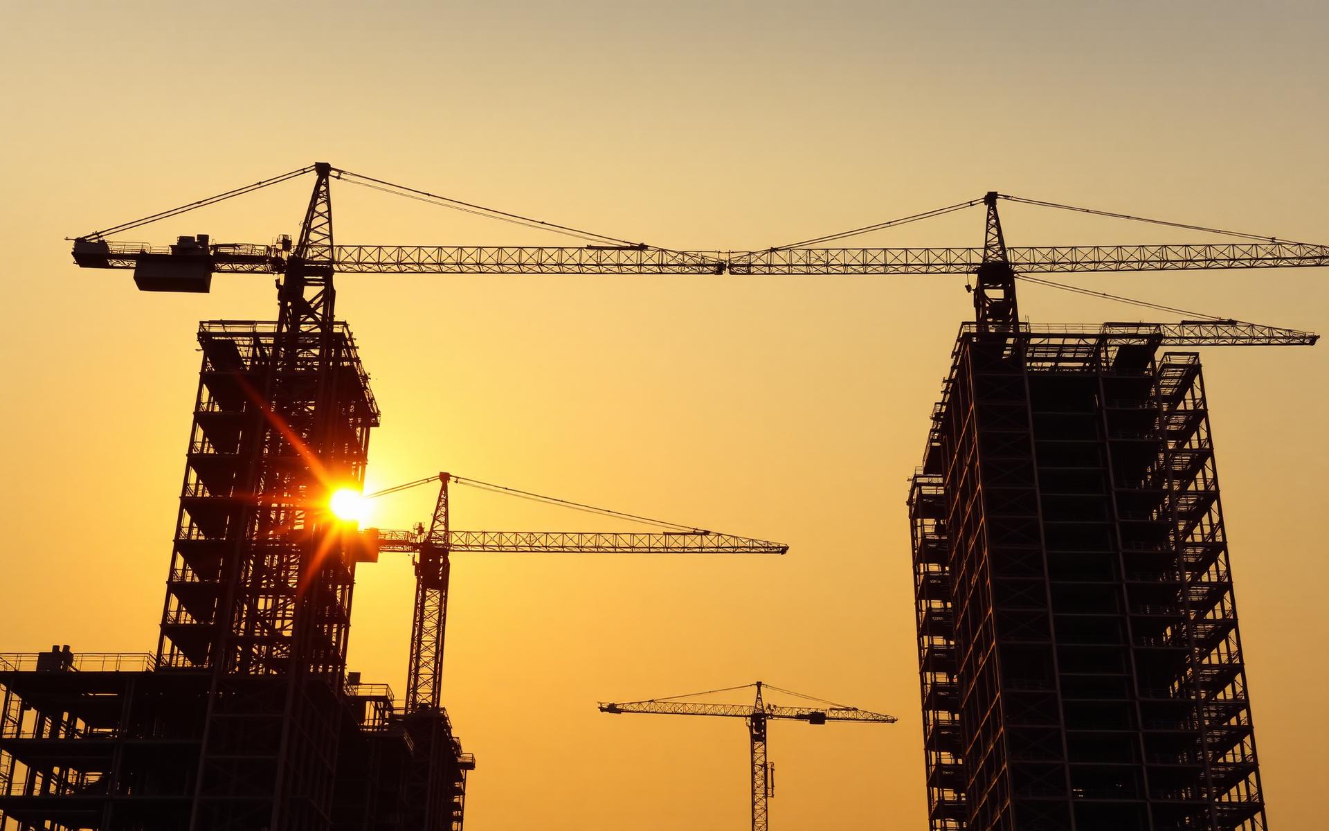High-rise construction site